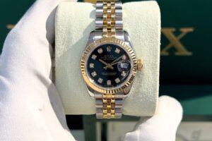 Datejust Two tone ✨ Reference 179173 Diamond black dial Size 26 mm