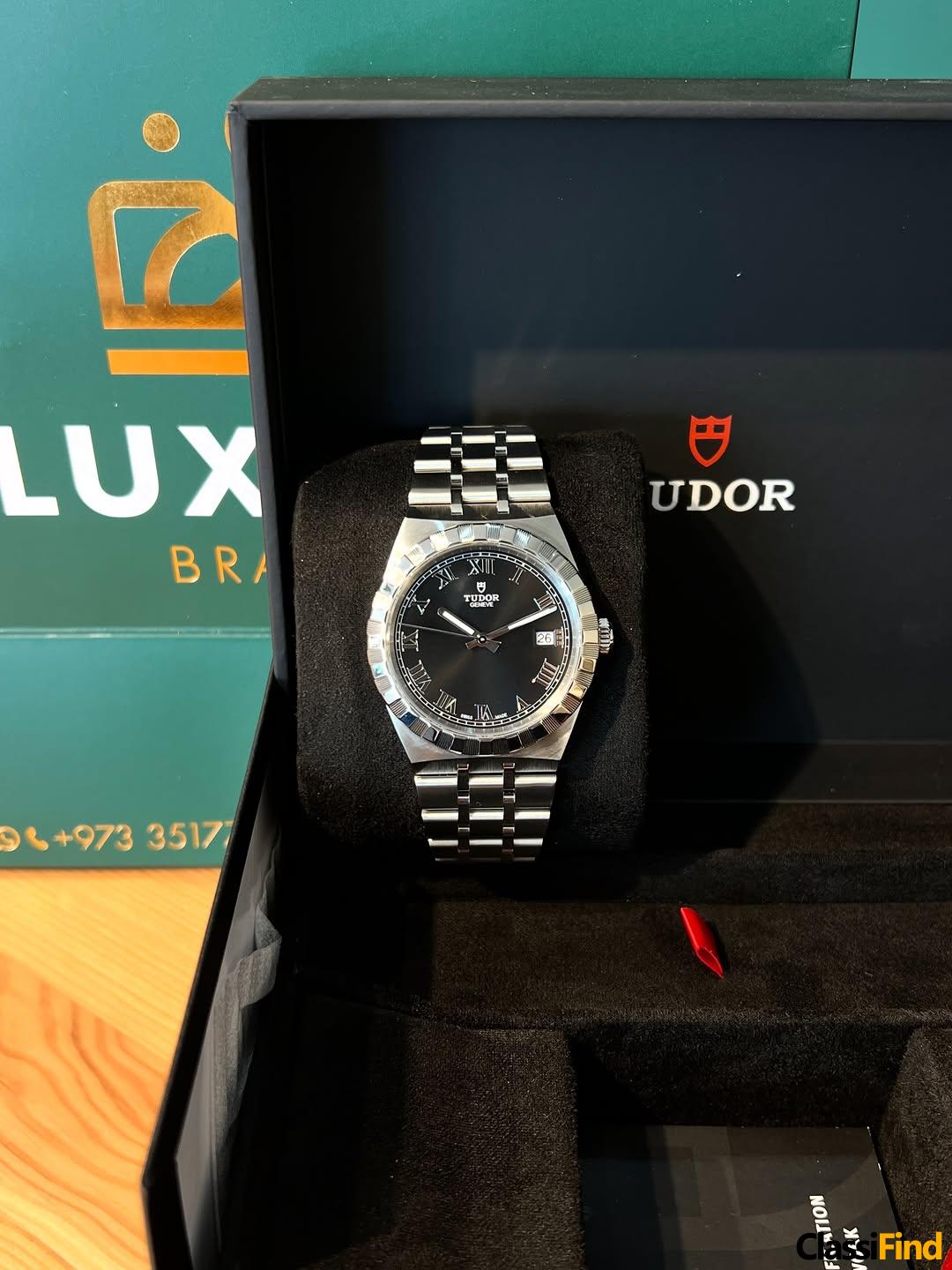 Tudor Royal Date Black dial with Roman numerals Size 38 mm