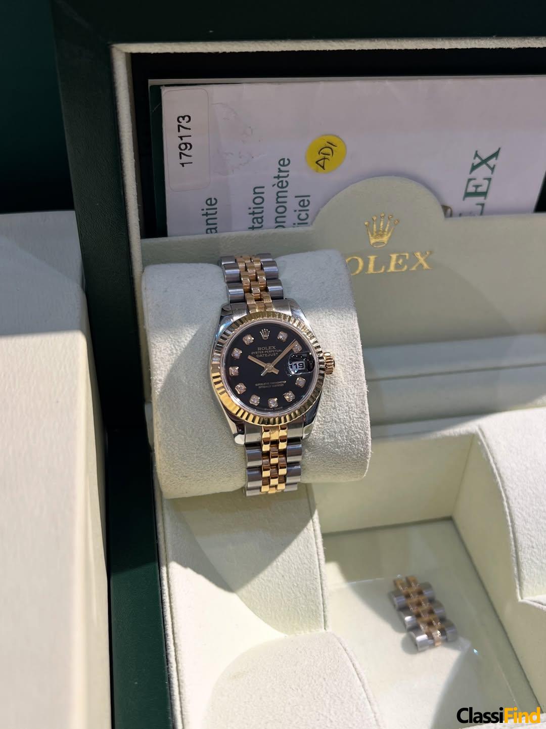 Datejust Two tone ✨ Reference 179173 Diamond black dial Size 26 mm