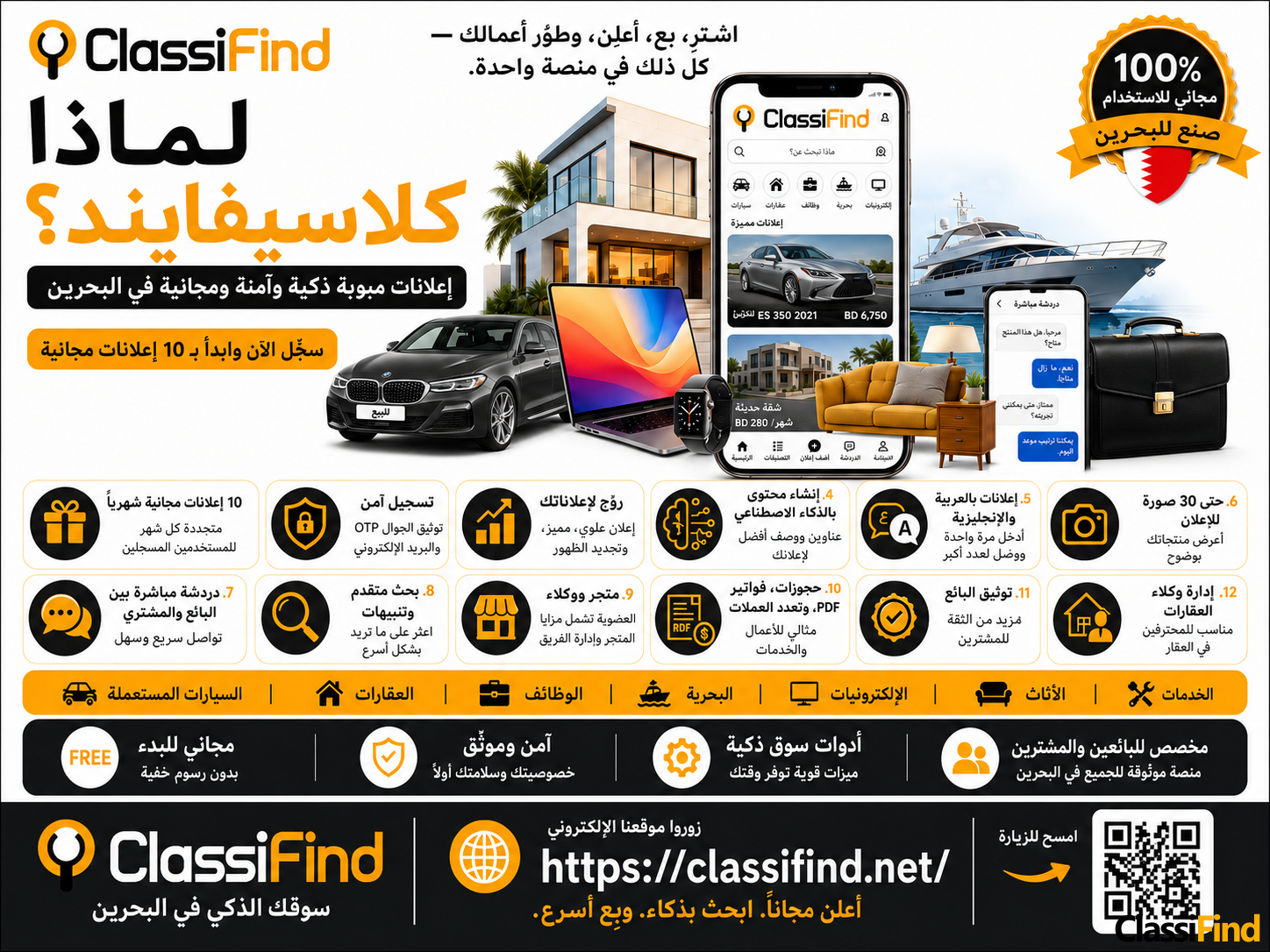هل تبحث عن طريقة أذكى للشراء أو البيع أو الإعلان في البحرين؟