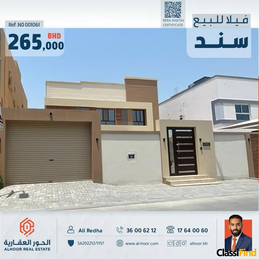 Villa for sale in Sanad.