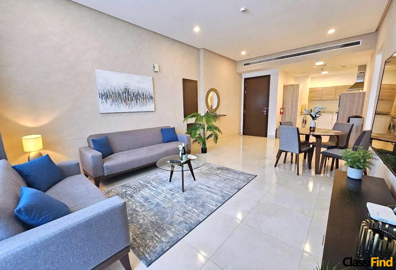 Luxury 2BR Apartment for Rent in Al Juffair | Sea View | All-Inclusive Amenities