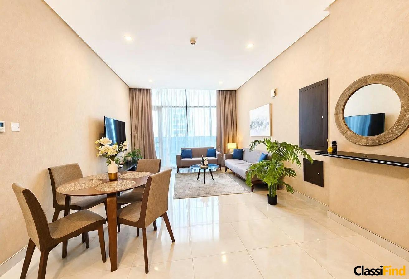 Luxury 2BR Apartment for Rent in Al Juffair | Sea View | All-Inclusive Amenities
