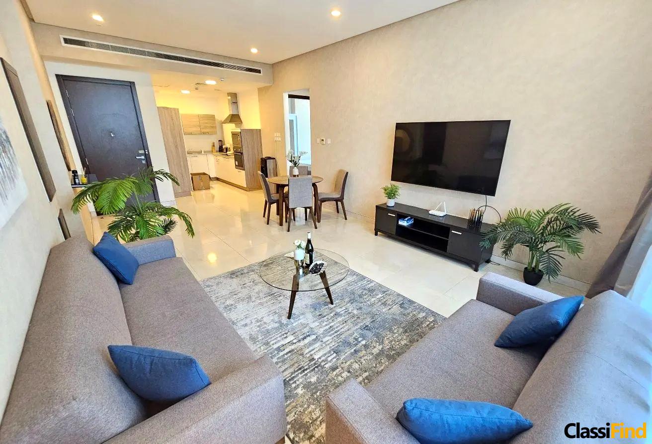Luxury 2BR Apartment for Rent in Al Juffair | Sea View | All-Inclusive Amenities