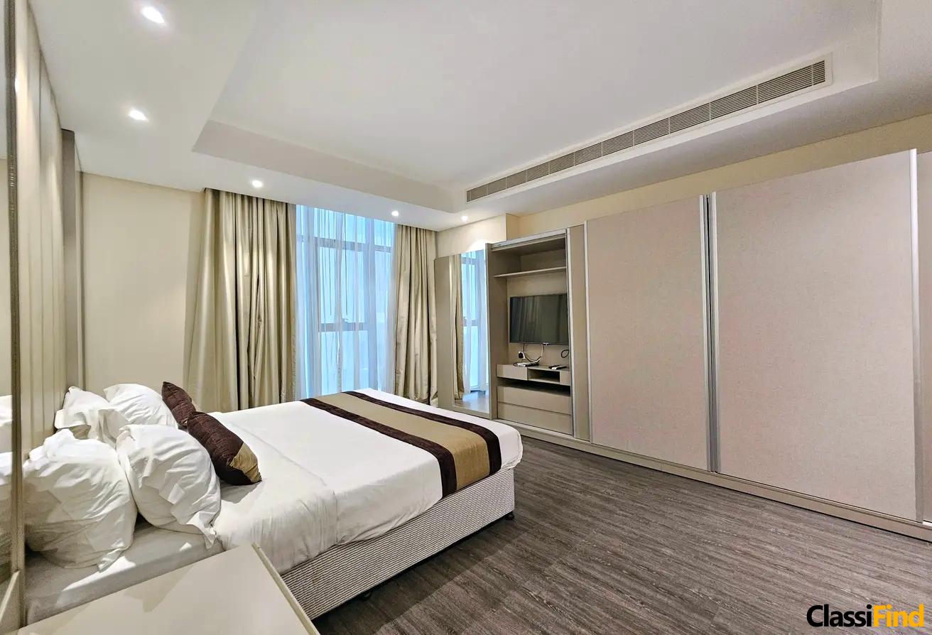Luxury Studio Apartment for Rent: All-Inclusive, Prime Location Near Juffair Mall