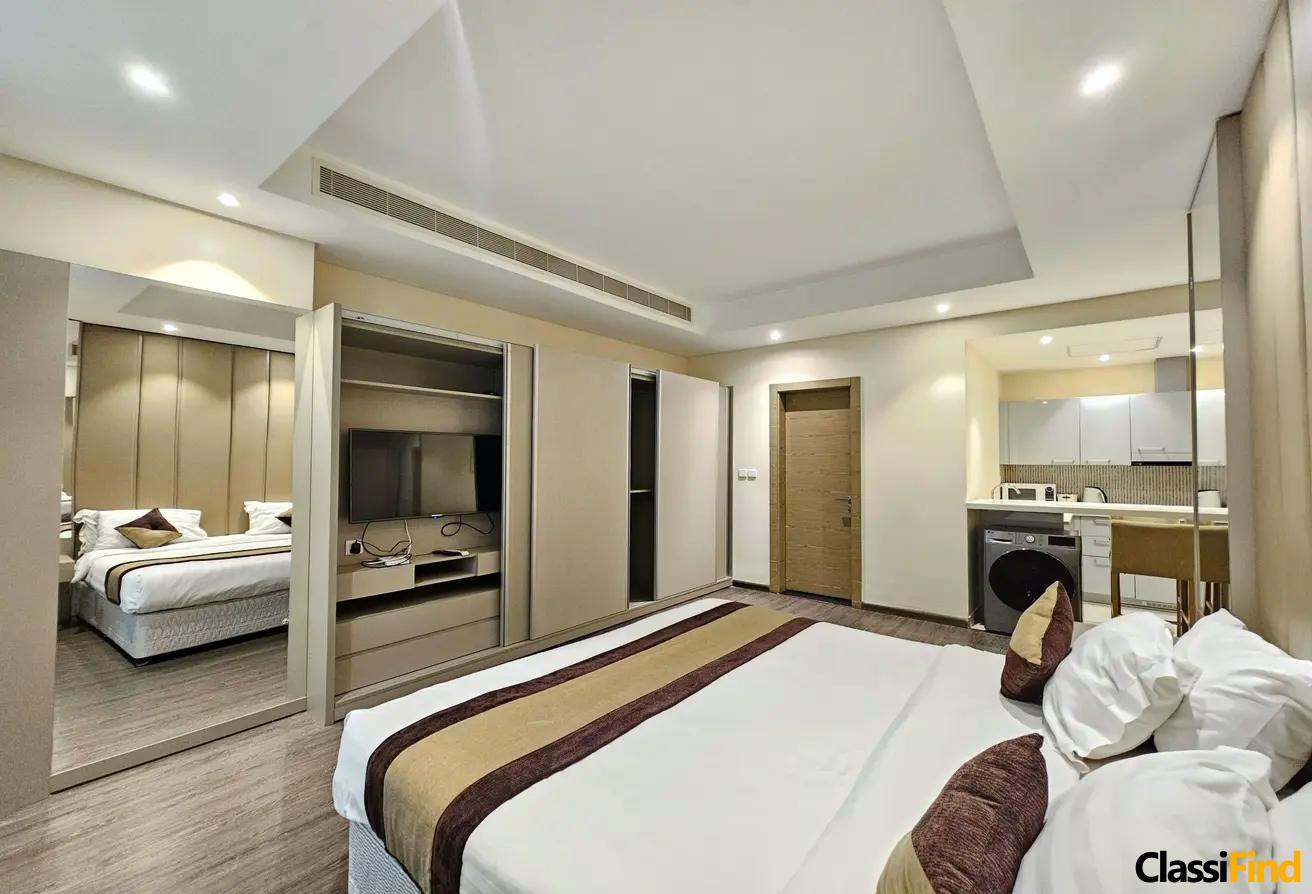 Luxury Studio Apartment for Rent: All-Inclusive, Prime Location Near Juffair Mall