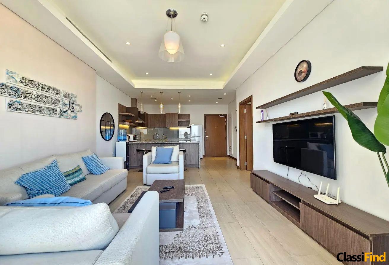 Modern 1BR Sea View Apartment for Rent in Seef – Hot Deal, Opposite City Centre