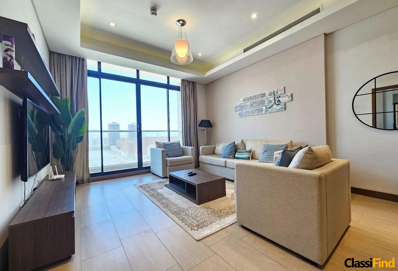 Modern 1BR Sea View Apartment for Rent in Seef – Hot Deal, Opposite City Centre