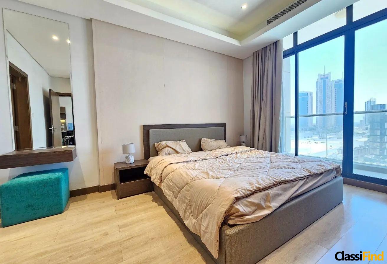 Modern 1BR Sea View Apartment for Rent in Seef – Hot Deal, Opposite City Centre