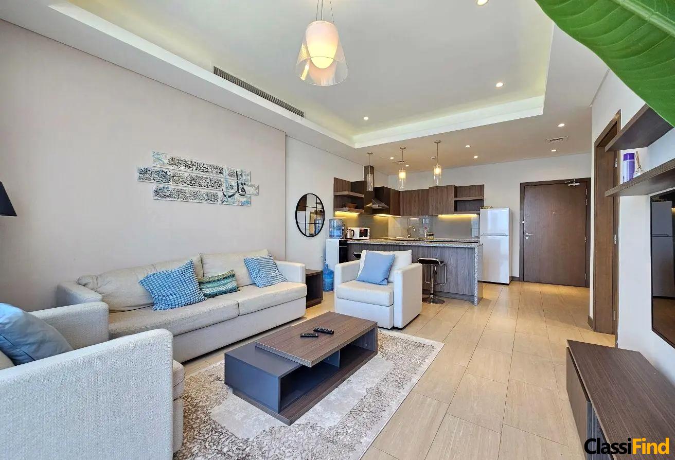 Modern 1BR Sea View Apartment for Rent in Seef – Hot Deal, Opposite City Centre