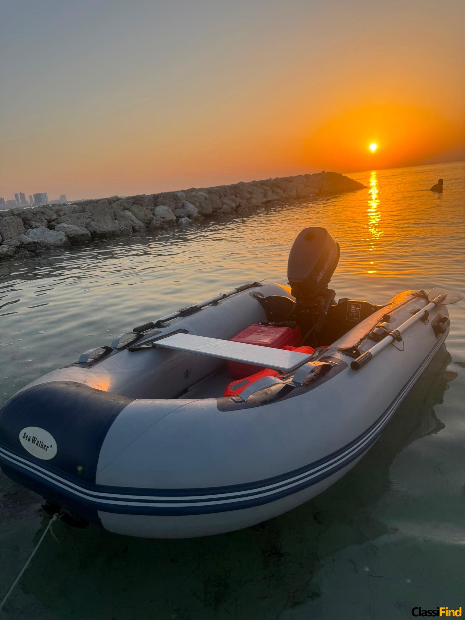 Seawalker Dinghy for Sale: Lightly Used, Equipped with 6HP Two-Stroke Engine, Excellent Condition
