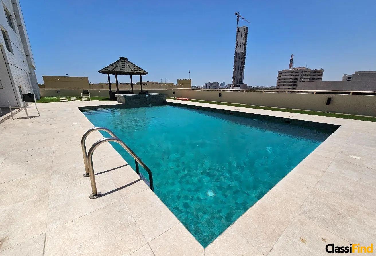 Brand New High-Floor Seef Apartment for Rent with Stunning Balcony Views