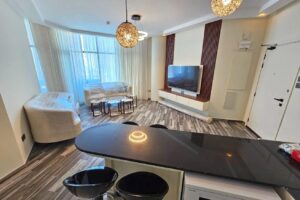 Brand New High-Floor Seef Apartment for Rent with Stunning Balcony Views