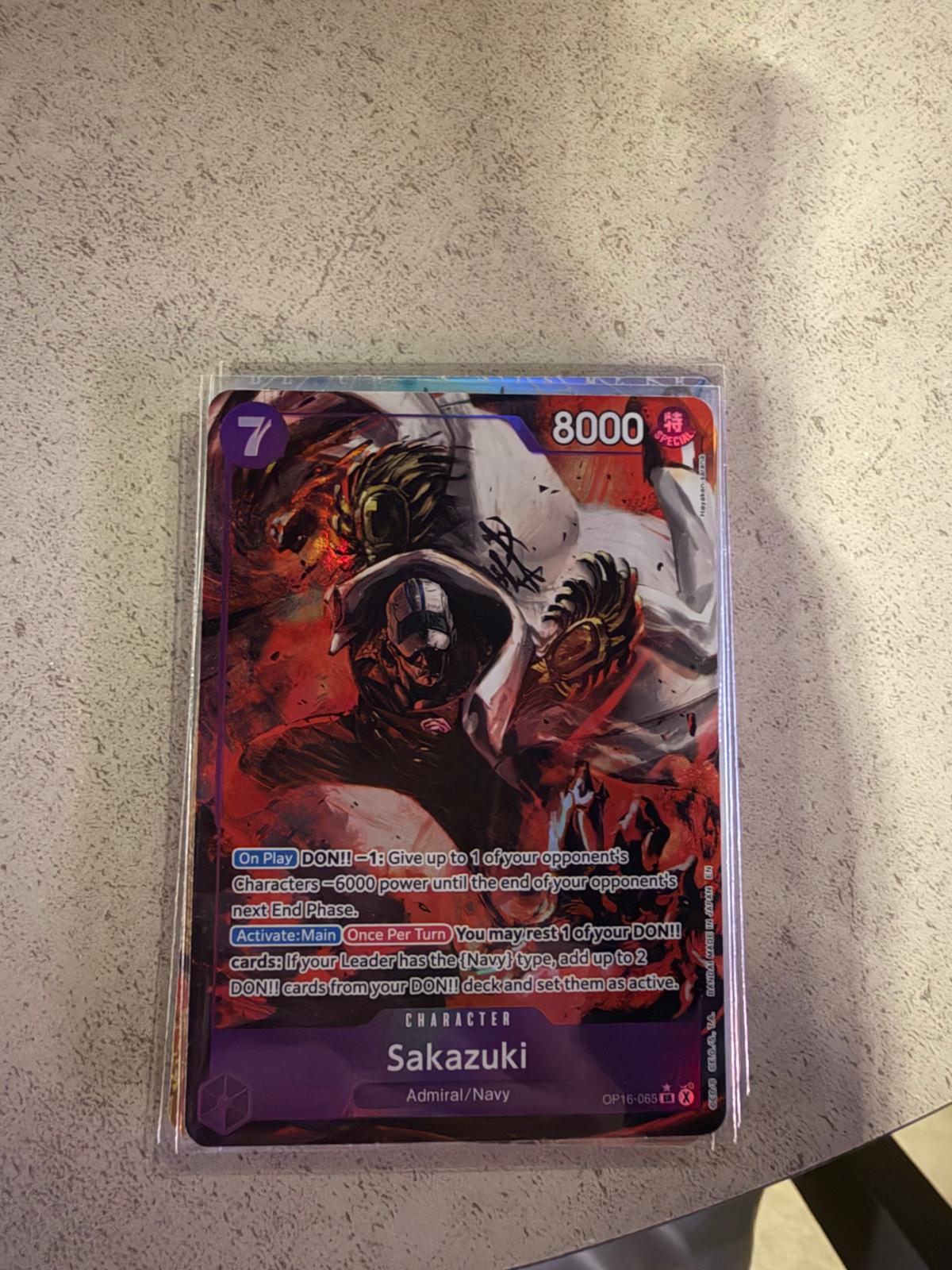 Sakazuki (Alternate Art) OP16-065 – Exclusive Collectible Card with Unique Design