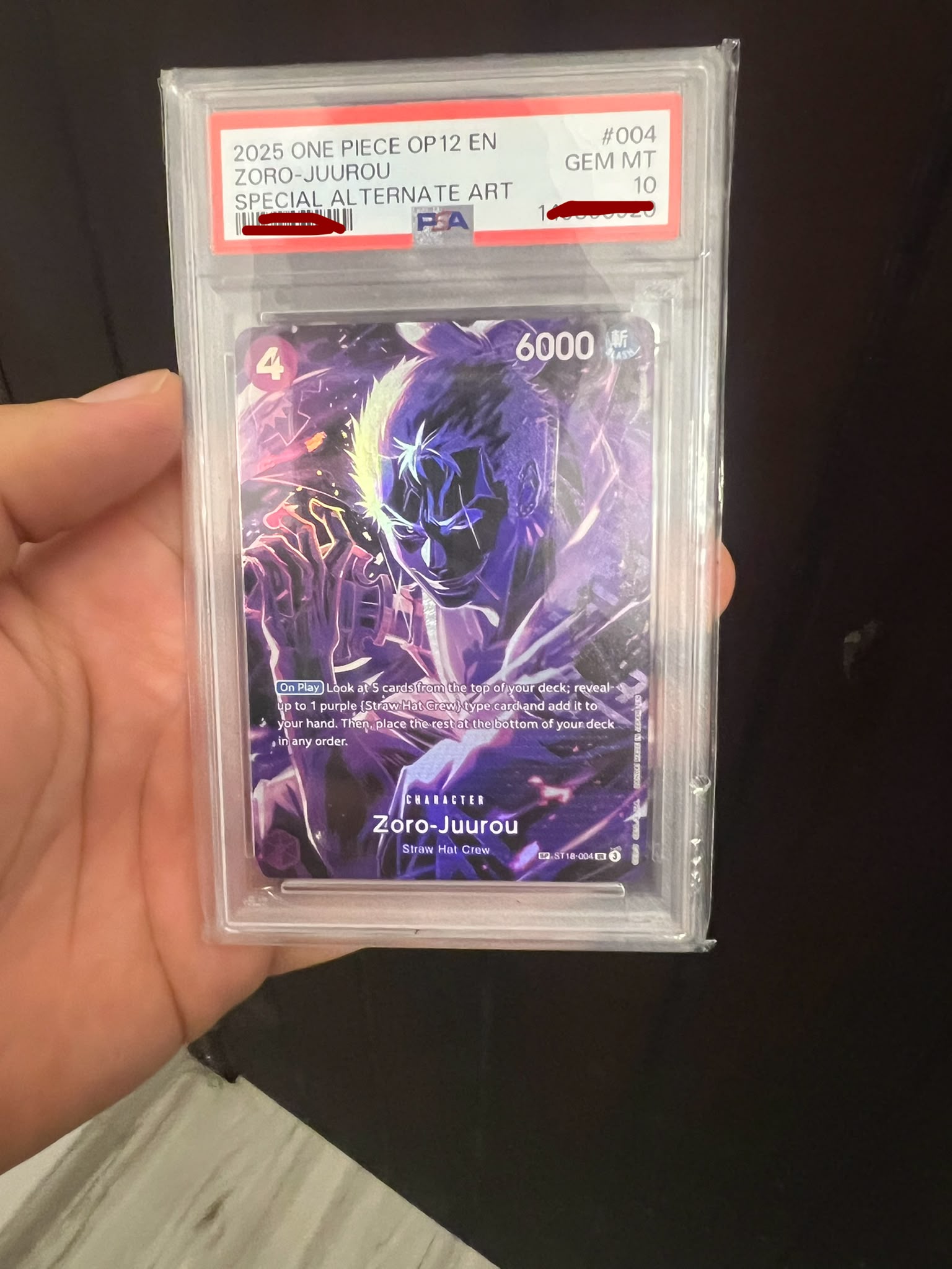Zoro-Juurou (SP) ST18-004 PSA 10 Graded Card – Mint Condition, Collector’s Edition