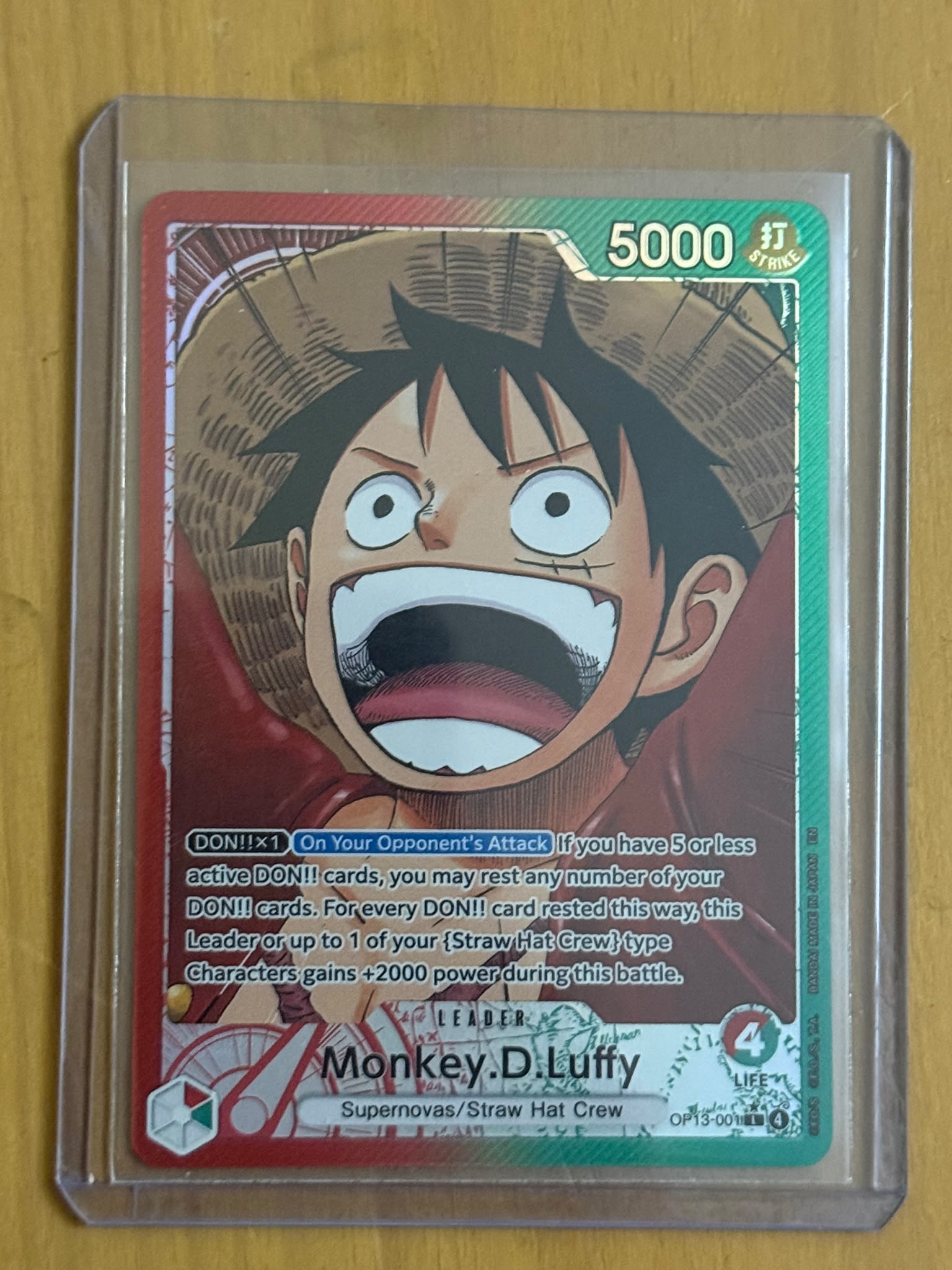 Monkey.D.Luffy Op13-001 Alt leader