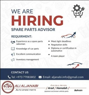 Counter Salesman – Arad