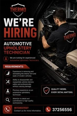 Car Upholstery Technician – Manama