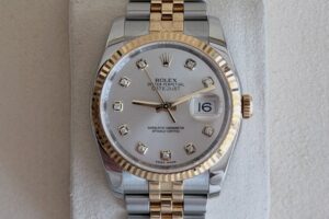 Rolex DateJust Steel, yellow gold, and diamonds