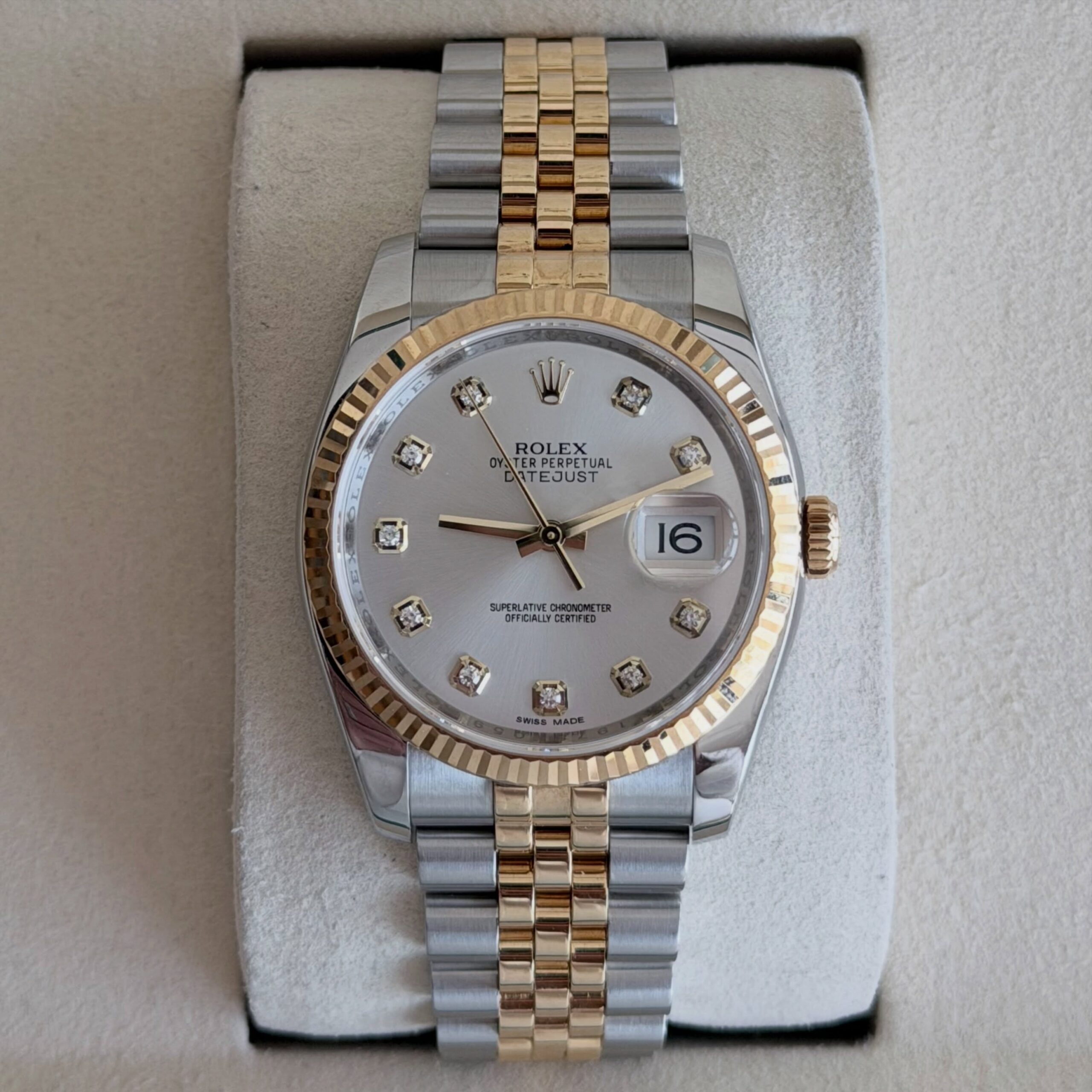Rolex DateJust Steel, yellow gold, and diamonds